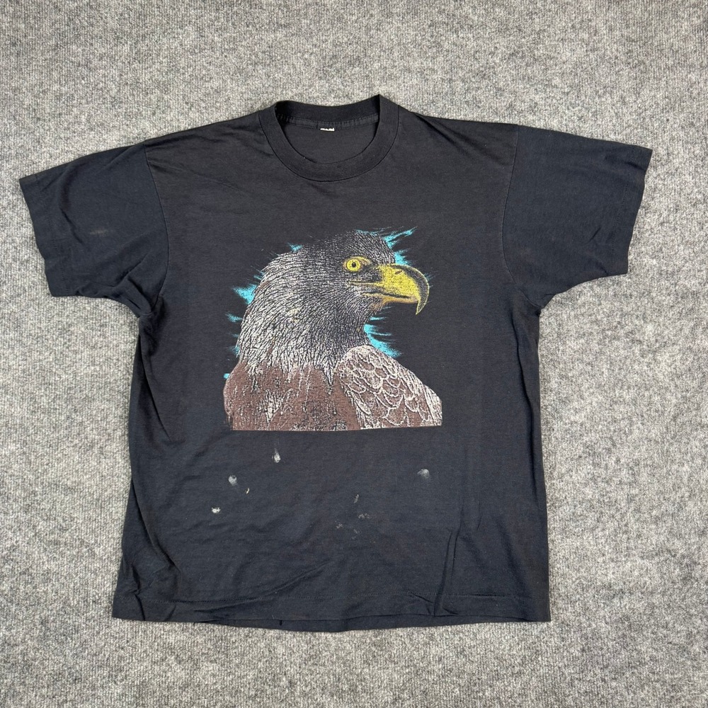Unbranded T-Shirt Mens Size L Black Eagle Graphic Distressed Vintage Tee